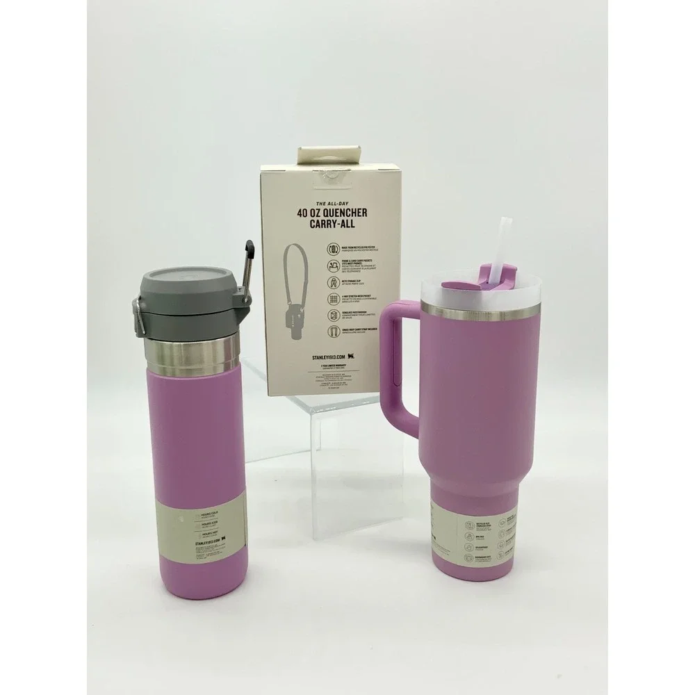Purple Stanley Trio With Go Bottle, Quencher Tumbler;  and Quencher Carry All - Picture 13 of 16